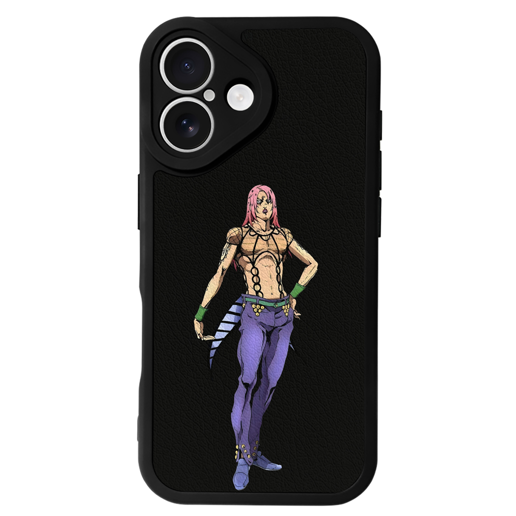 （画像用） ジョジョの奇妙な冒険 ビネガー?ドッピオ JoJo's Bizarre Adventure Vinegar Doppio 【iPhone 16シリーズ対応】シリコンスマホケース（レザー調） 材質：シリコン
